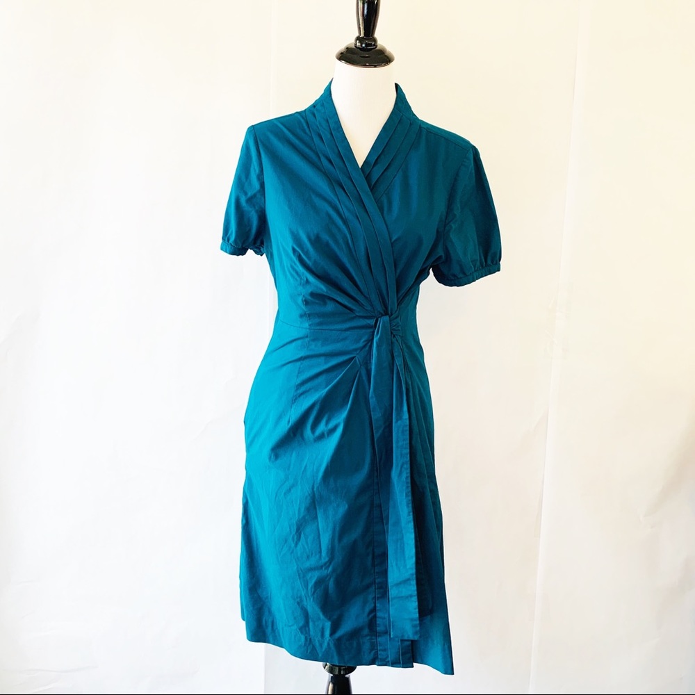 The Limited Blue Wrap Tied Dress 12